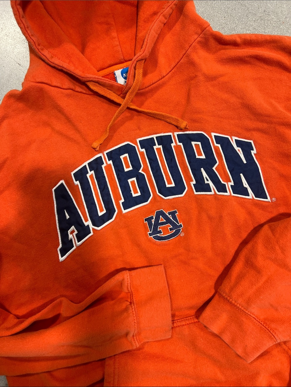 NCAA Orange Auburn Arch Logo Crewneck Hoodie - Picture 2 of 6